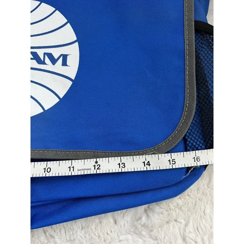 Pam Am Logo Retro Inspired Messenger Bag Nylon Blue Comic-Con